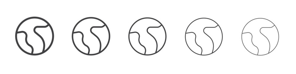 World icon outline ilustration vector symbol