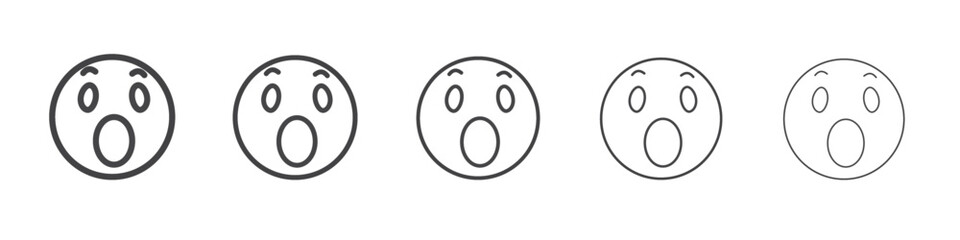 Wow icon outline ilustration vector symbol