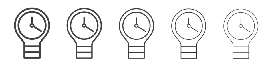 Wrist watch icon outline ilustration vector symbol
