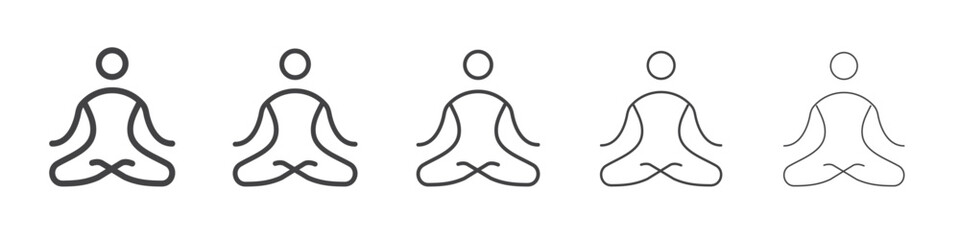 Yoga icon outline ilustration vector symbol