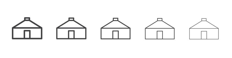 Yurt Icon outline ilustration vector symbol
