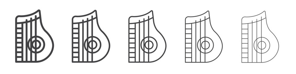 zither icon outline ilustration vector symbol