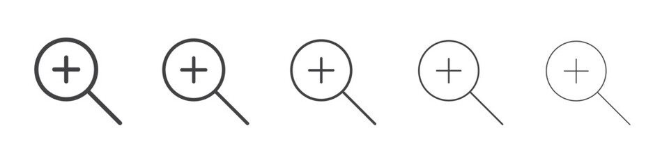 Zoom in icon outline ilustration vector symbol