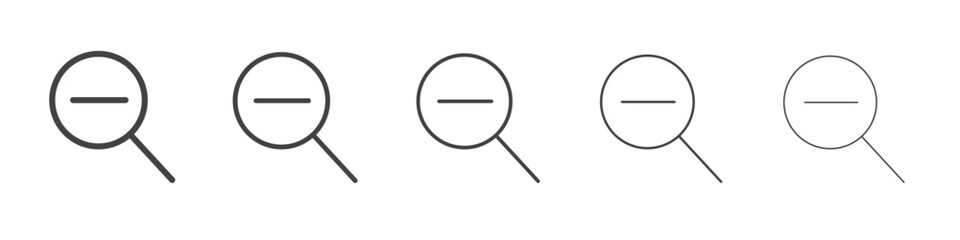 Zoom out icon outline ilustration vector symbol