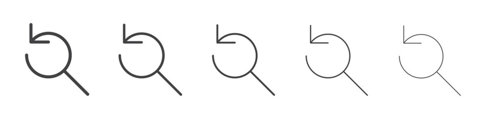 Zoom reset icon outline ilustration vector symbol