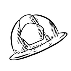 firefighter hat vector illustration image