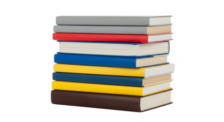 Stack Of Colorful Hardback Books