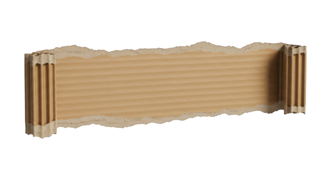 Torn Cardboard Scroll Mockup