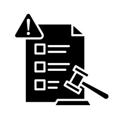 Regulation icon set. Rules and law icons. Probate symbol. Vector Illustration	