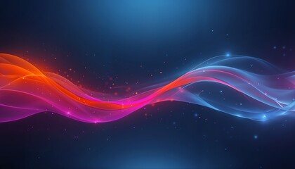 Minimalist Digital Artwork Of Fluid Abstract Energy Lines