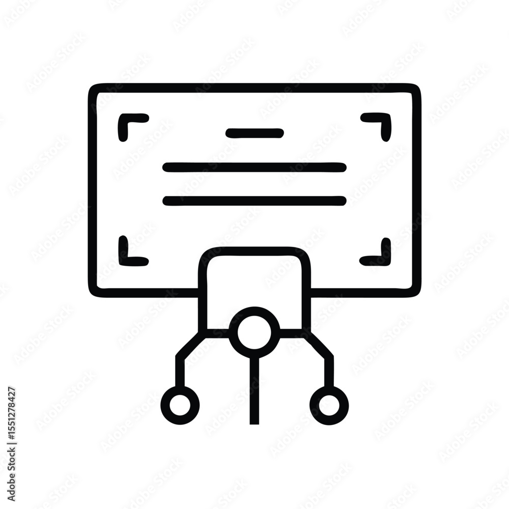 Poster smart contract blockchain technology icon vector illustration for decentralized applications and iot