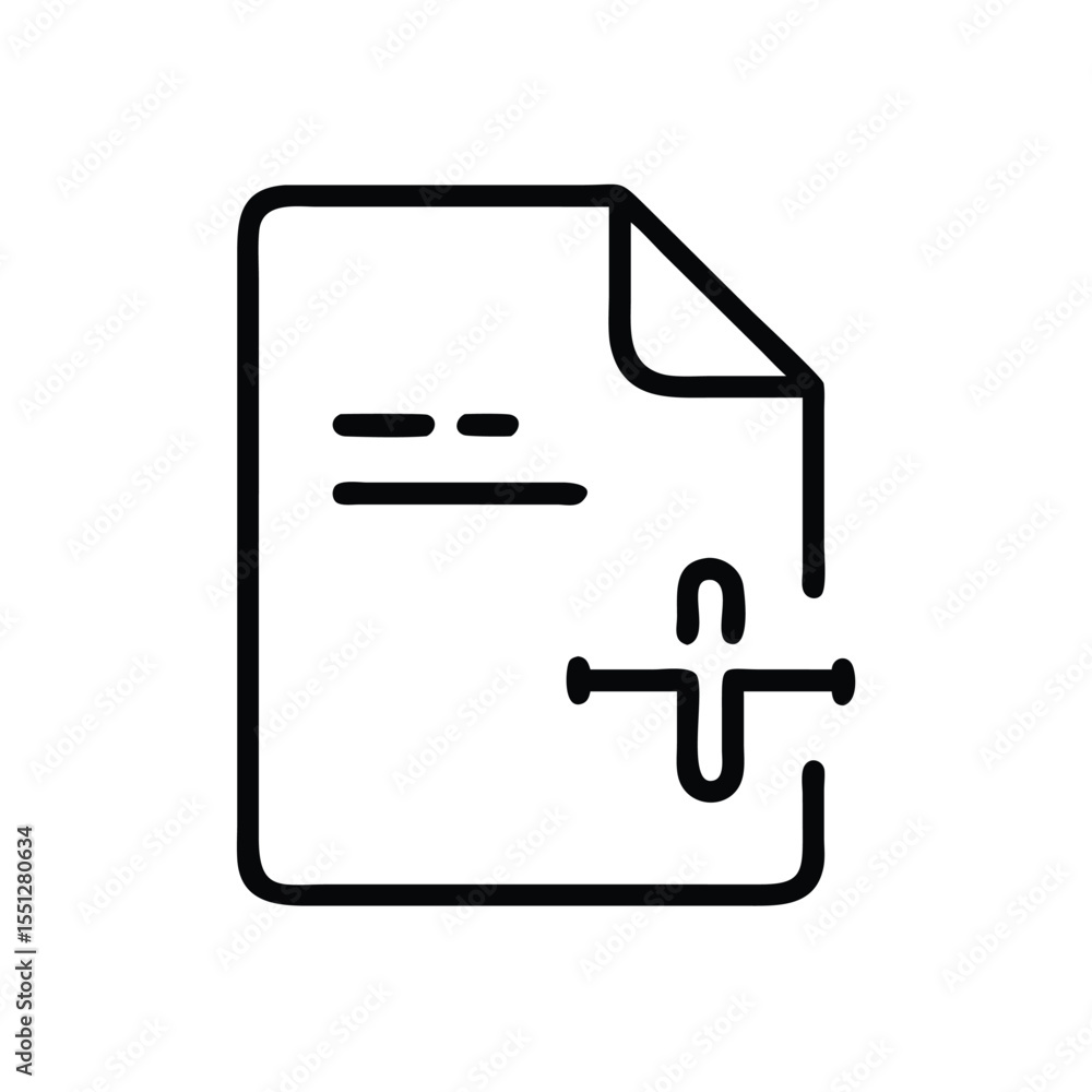 Poster add new document file icon vector illustration for website and mobile app design project