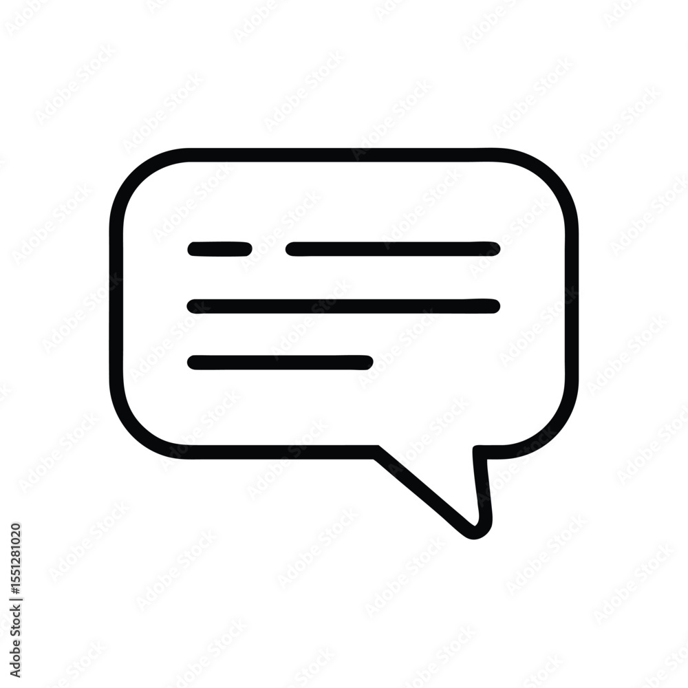 Fototapete speech bubble icon vector illustration communication concept message symbol chat sign graphic design