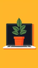 Automated billing platform, SaaS subscription system, flat design illustration