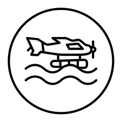Seaplane Vector Icons