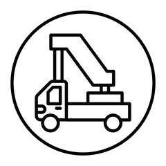 Ladder Truck Vector Icons