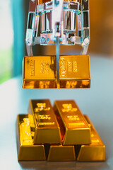 The robot holding the dealer symbol signifies AI's role in finding quality dealers. The laser-engraved "Dealer" on the glass plate represents trust and confidence with a leading company.