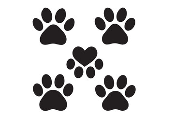 Dog paw print icon vector  illustration