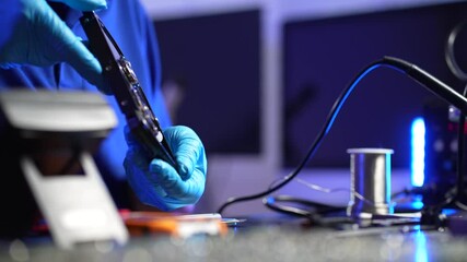 Repairing and upgrade mobile phone, electronic, computer hardware and technology concept.