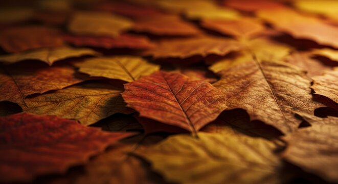 Autumn's Embrace A Collection of Vibrant Fall Leaves