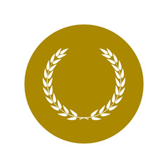 Laurel icon isolated on transparent background