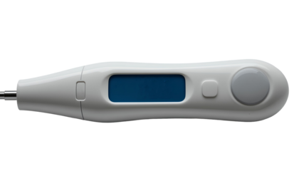 Electronic Body Thermometer Displaying 35.5°C Isolated on Transparent Background – Digital Health Device