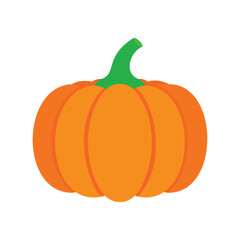 Vibrant Orange Pumpkin Vector Illustration for Autumn, Halloween, and Harvest Designs