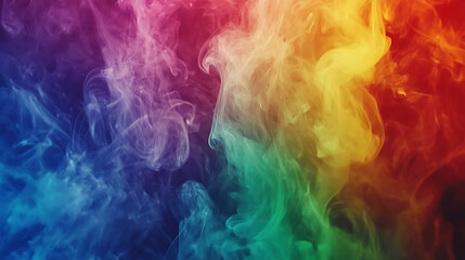 A colorful rainbow with stars and a black background. The rainbow is long and has a lot of different colors