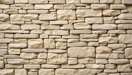 Obraz premium Natural Beige Stone Wall Background for Rustic and Elegant Designs