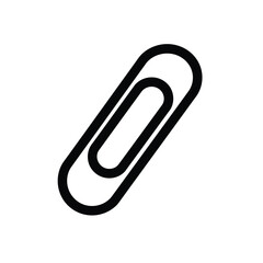 Black Silhouette Vector Paperclip Back to School Icon
