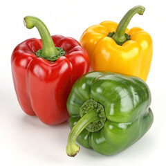 3d sweet bell peppers isolate