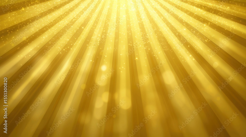 Poster radiant golden light background with dynamic rays and shimmering particles creating a warm and atmos