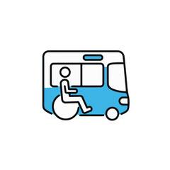 Fototapeta premium Accessibility vehicle icon representing inclusivity in transportation