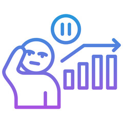 Fototapeta premium Career Stagnation Icon