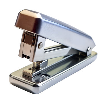 Metal stapler open view isolated on transparent background