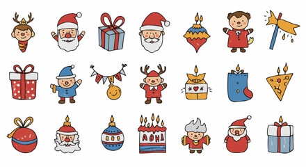 Fototapeta premium Festive illustrations, perfect for holiday designs.