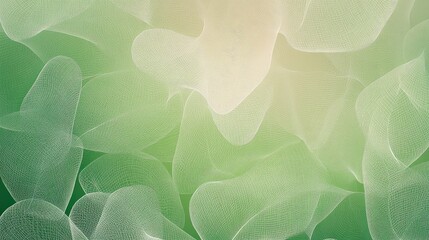 Abstract Green Wave Mesh Background