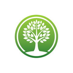 Obraz premium vector green tree icon 