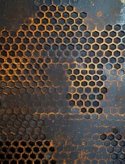 Rusty Metal Honeycomb Texture