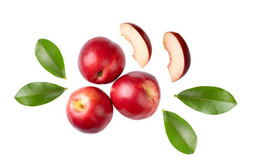 Nectarine fruit isolated on transparent png (Image from camera)