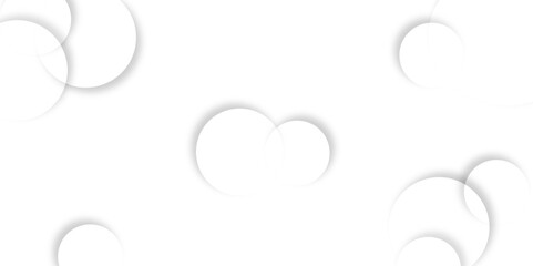 .Abstract gray circle lines on white background. circle white abstract geometric background with soft light white paper circles . Digital geometric technology businesses illustration vector shape.