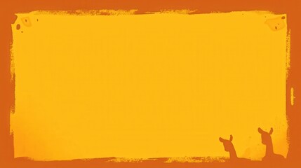 Yellow Background with Llama Silhouettes