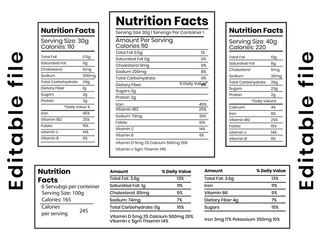 Fototapeta premium Nutrition facts, nutrition, facts label, facts, nutrition supplement