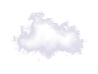 Obraz premium Isolated cloud on white background for design element.