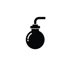 Obraz premium Black Silhouette Vector Copper Icon Bomb