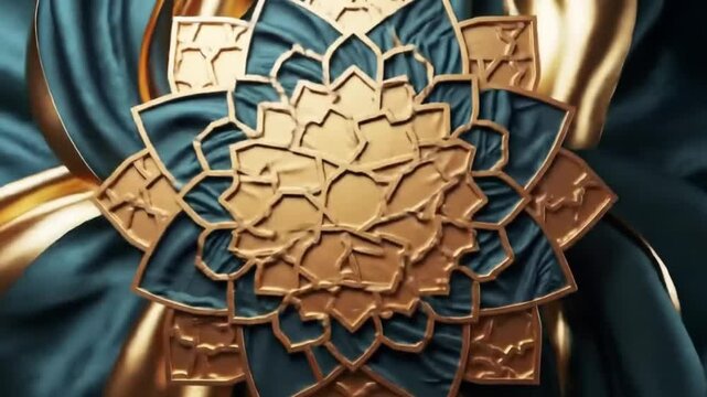 Indian wedding invitation teal and gold mandala design perfect for announcing a traditional celebration. Ideal for wedding invitations and event stationery.