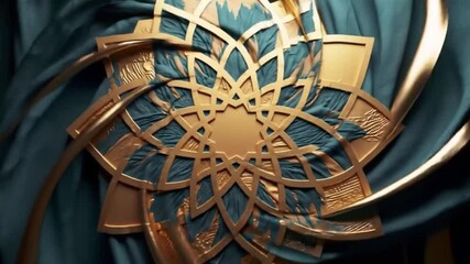 Indian wedding invitation teal and gold mandala design perfect for announcing a traditional celebration. Ideal for wedding invitations and event stationery.