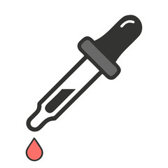 Pipette dropper icon on white background. Vector
