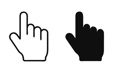 Hand click icon. Vector illustration
