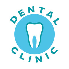 Dental clinic logotype. Tooth icon. Vector illustration